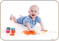 baby on tiles